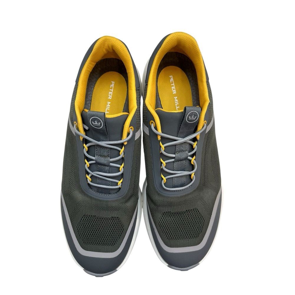 Peter Millar Hyperlight Apollo Shoes -Gray/Yellow… - image 4